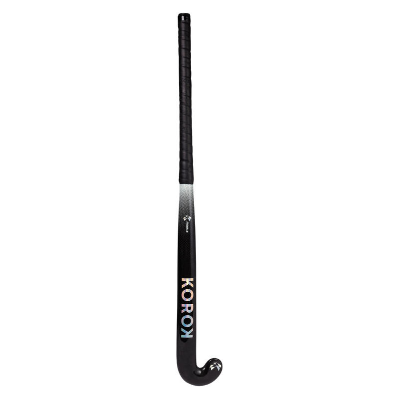 Hockeystick voor gevorderde volwassenen low bow 60% carbon FH560 zwart grijs