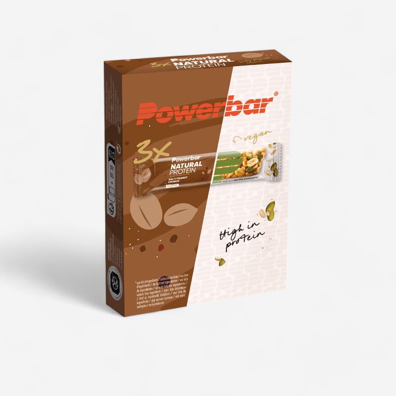 Baton białkowy Powerbar naturalny słone orzeszki ziemne Crunch (3 x 40 g)