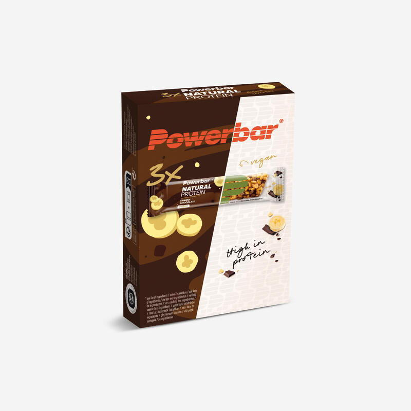 Eiwitreep Natural Protein chocolade/banaan 3x40g