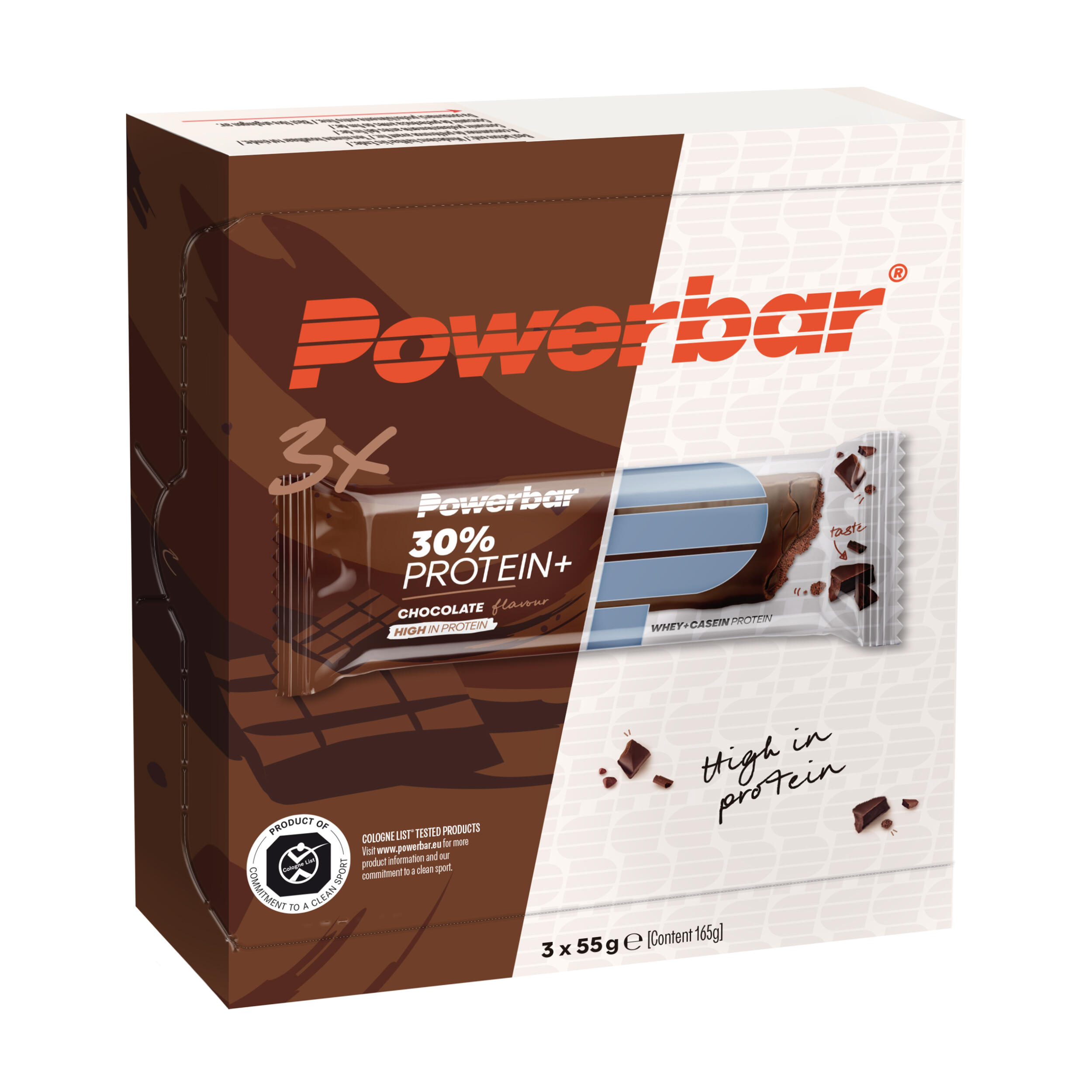 POWERBAR Protein Plus Protein Bar 3x55g - chocolate