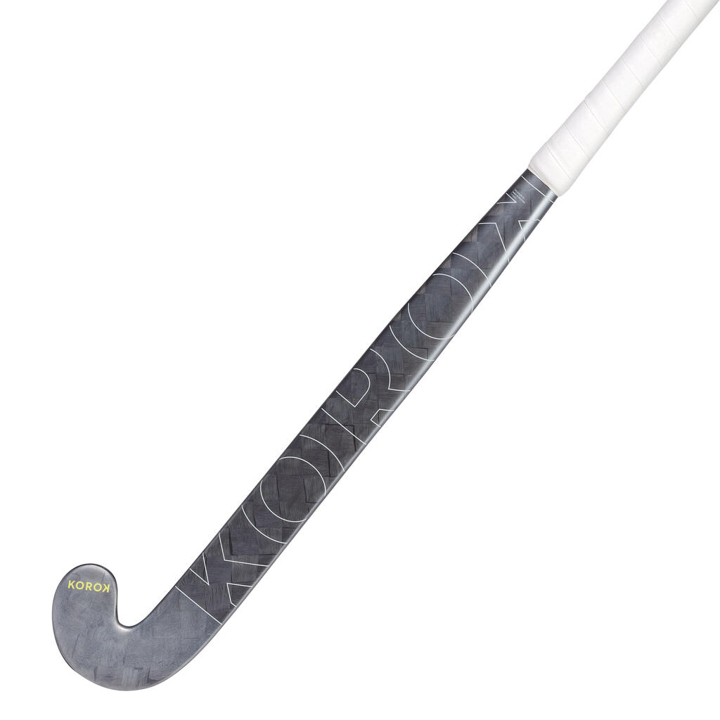 Palica za hokej na travi FH995 s 95% karbona za napredne odrasle sivo-žuta