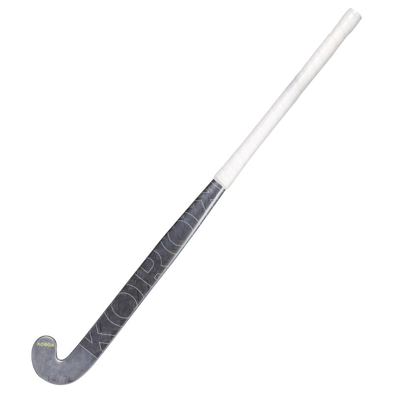 Stick de hockey sobre hierba adulto experto Xlow bow 95 % carbono FH995 gris amarillo