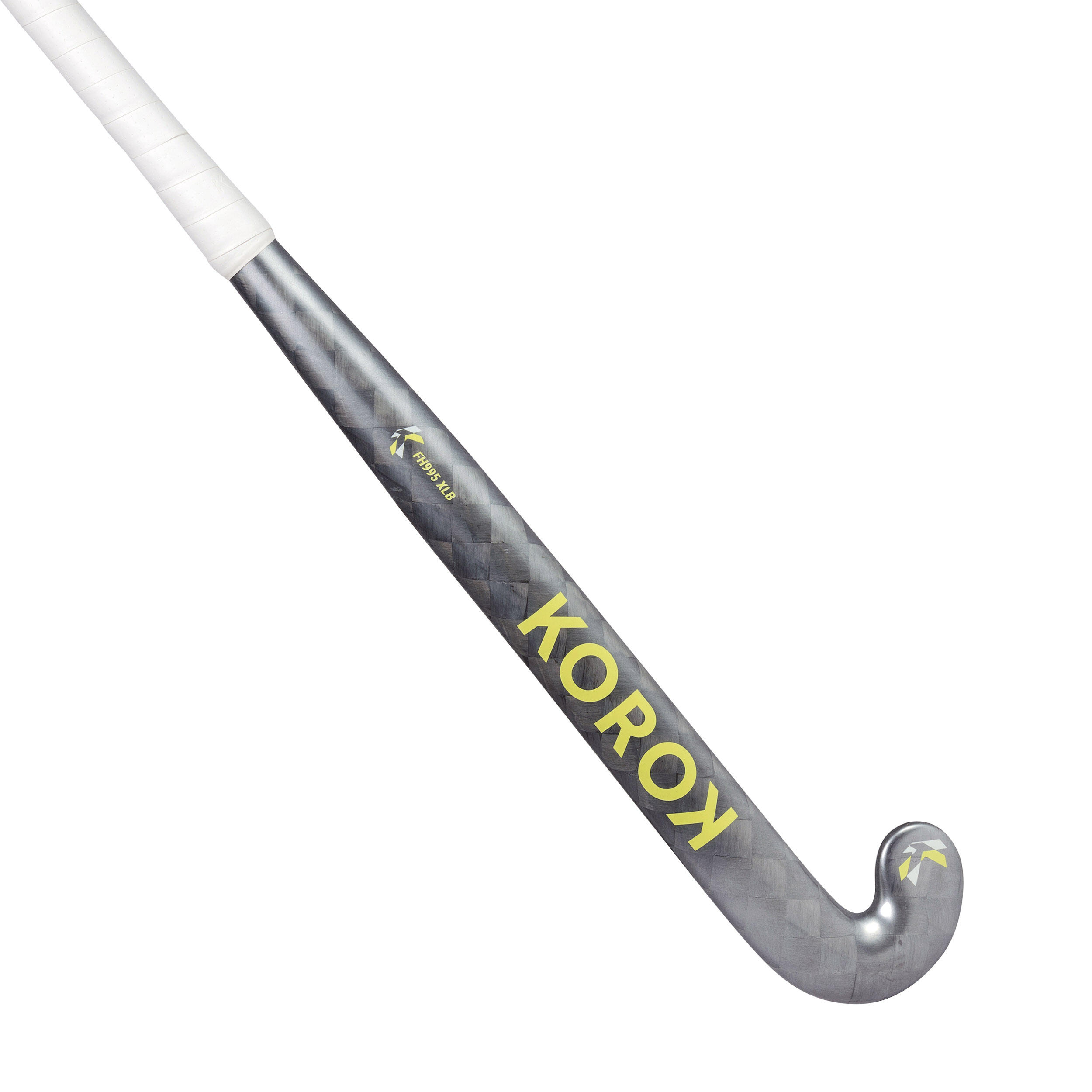 KOROK Adult Advanced 95% Carbon Extra Low Bow Field Hockey Stick FH995 - Grey/Yellow