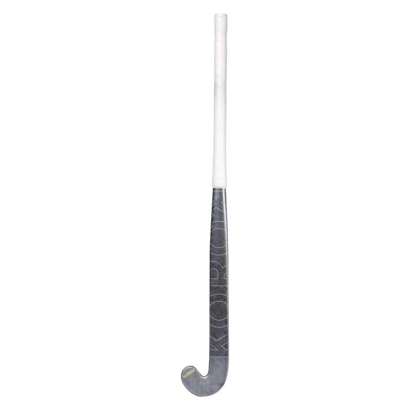 Stick de hockey sobre hierba adulto experto Xlow bow 95 % carbono FH995 gris amarillo