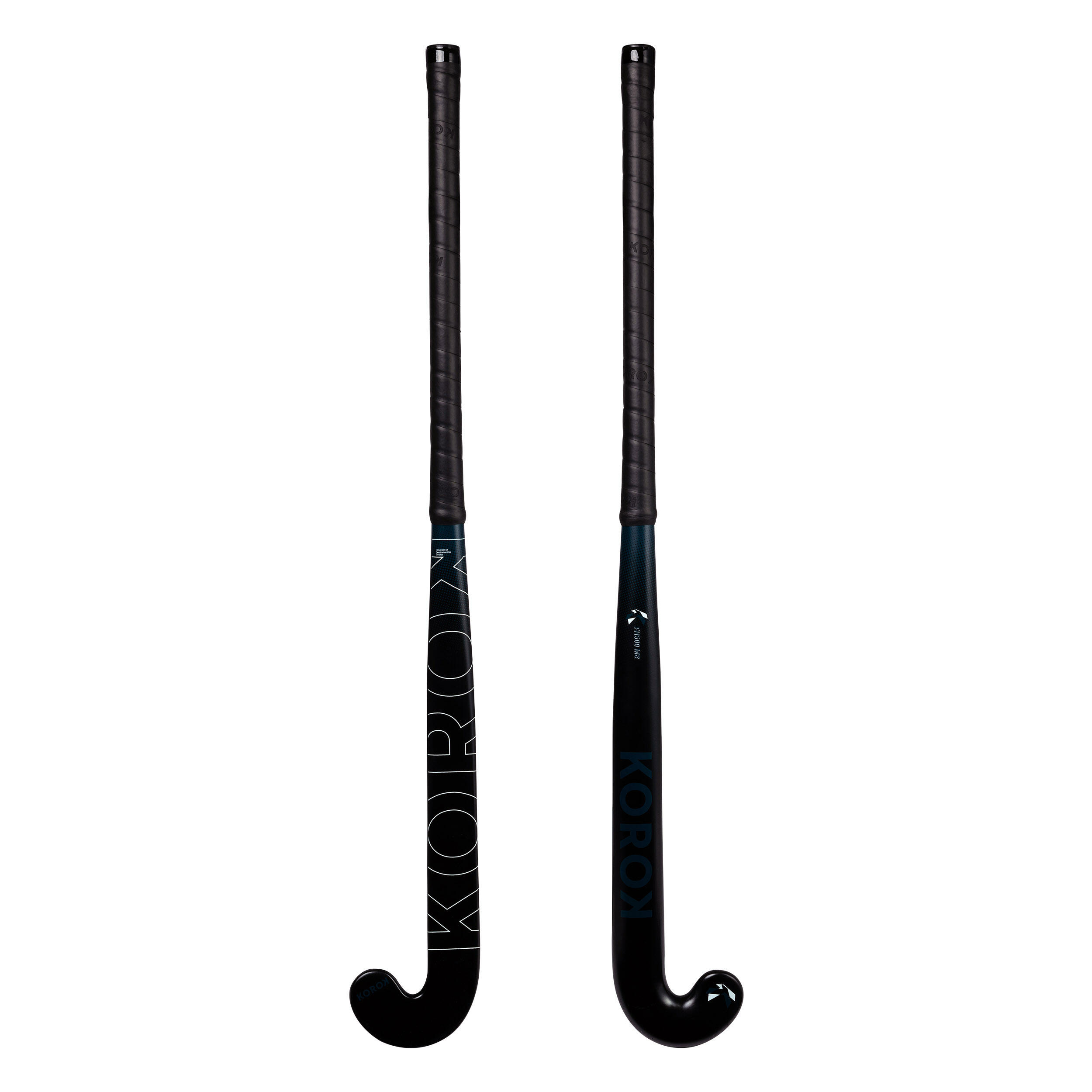 Kids' Fibreglass Mid Bow Field Hockey Stick FH500 - Black/Blue 5/12
