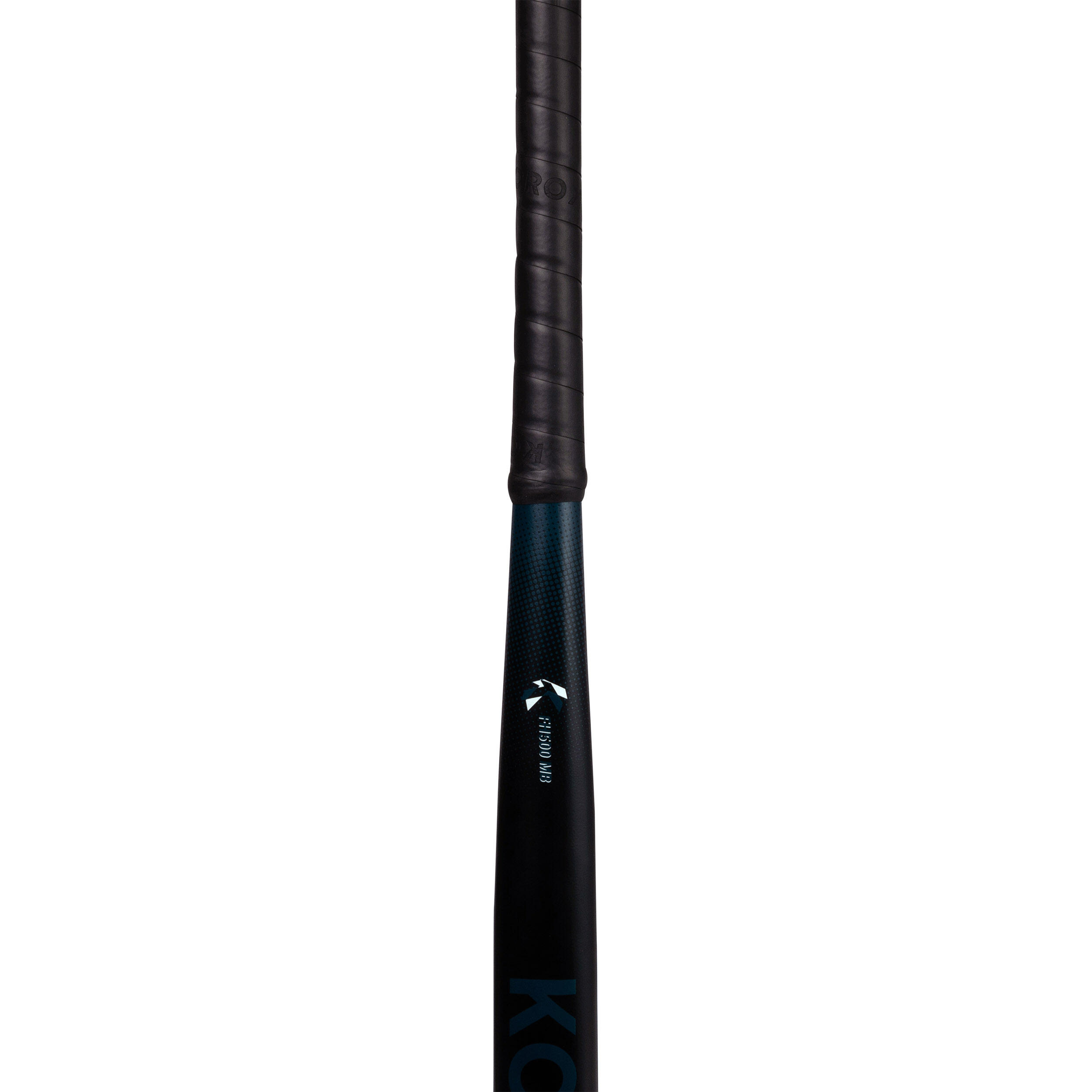 Kids' Fibreglass Mid Bow Field Hockey Stick FH500 - Black/Blue 11/12