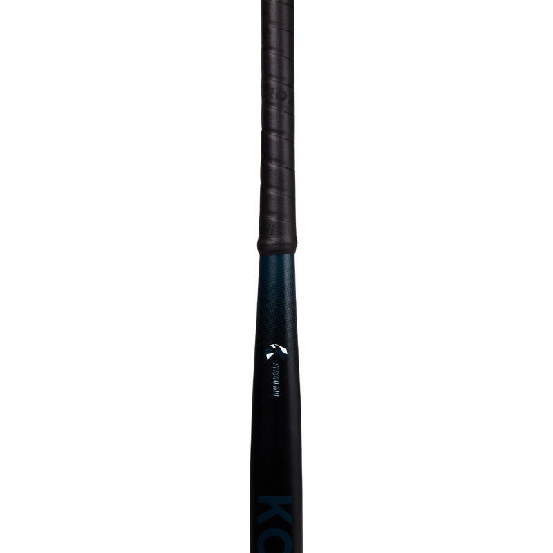 Hockeystick voor junioren mid bow glasvezel FH500 zwart blauw