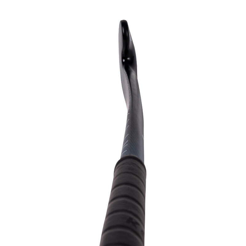 Hockeystick voor junioren mid bow glasvezel FH500 zwart blauw