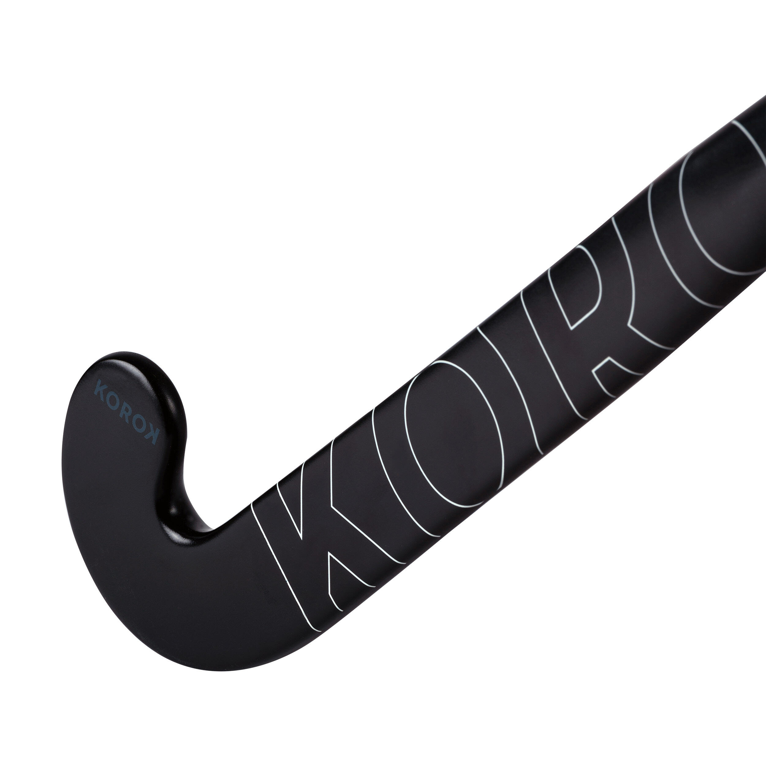 Kids' Fibreglass Mid Bow Field Hockey Stick FH500 - Black/Blue 2/12