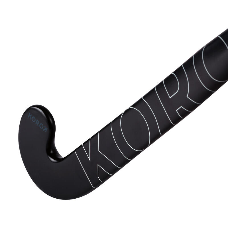 Hockeystick voor junioren mid bow glasvezel FH500 zwart blauw
