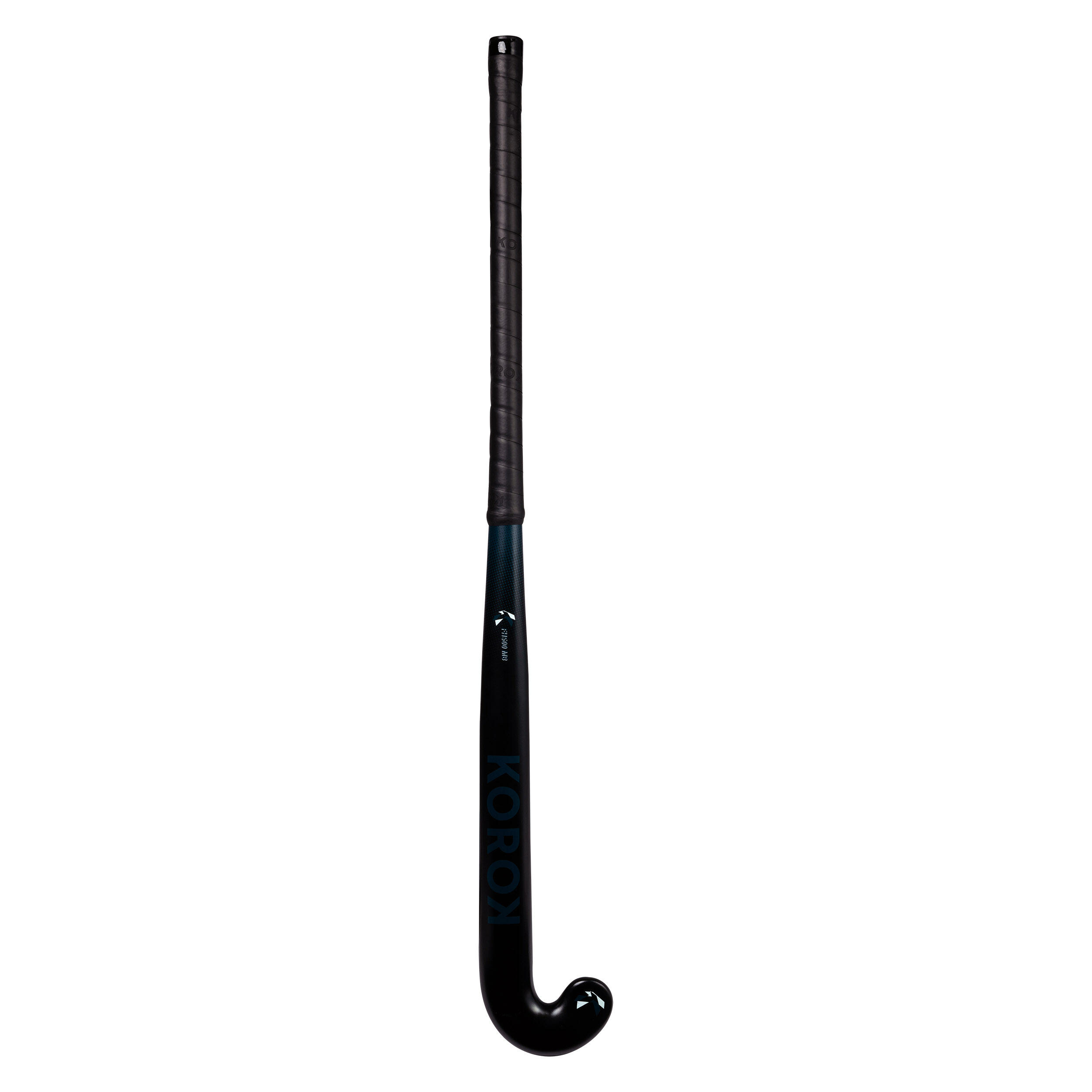 Kids' Fibreglass Mid Bow Field Hockey Stick FH500 - Black/Blue 9/12