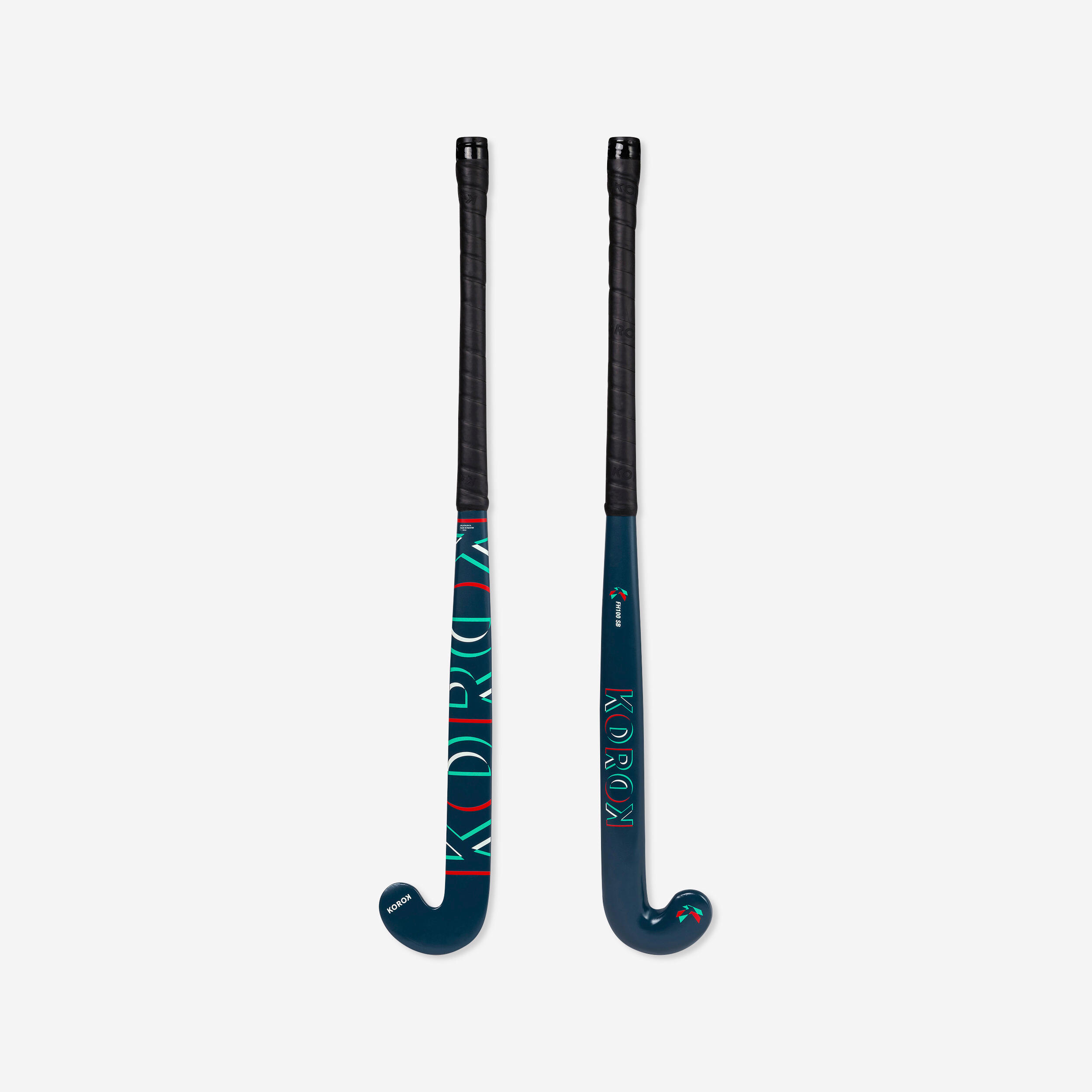 Kids' Beginner/Occasional Field Hockey Wooden Stick FH100 - Blue/Red