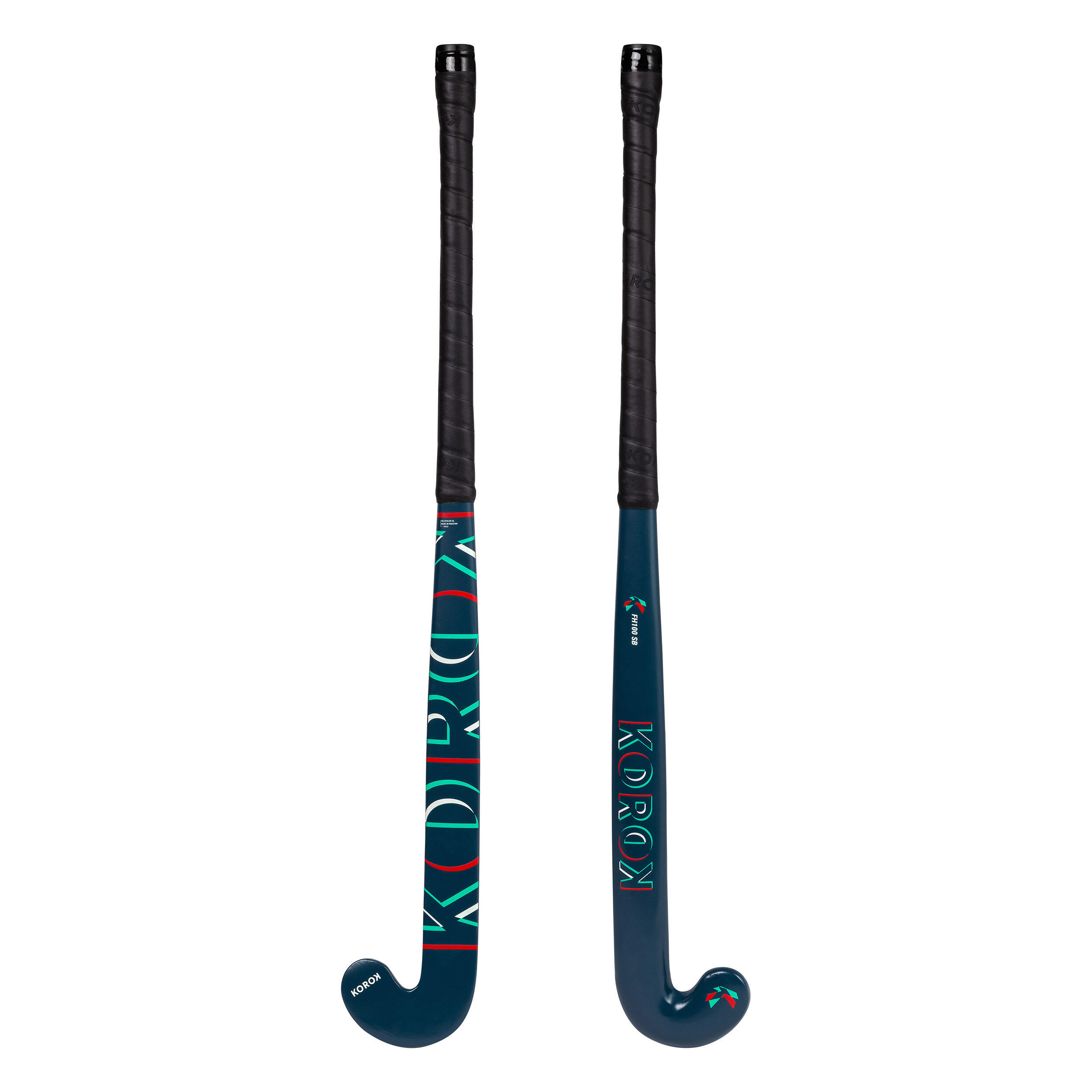 Kids' Beginner/Occasional Field Hockey Wooden Stick FH100 - Blue/Red 6/12