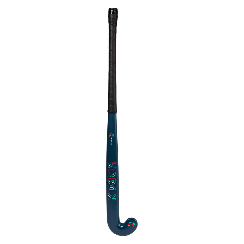 Hockeystick voor beginnende kinderen occasioneel spelen hout FH100 blauw rood