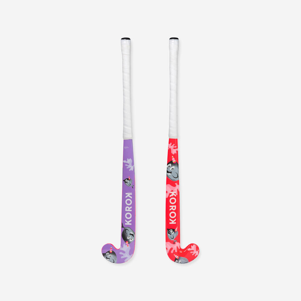 Kids' Wood Field Hockey Stick FH100 - Narwhal