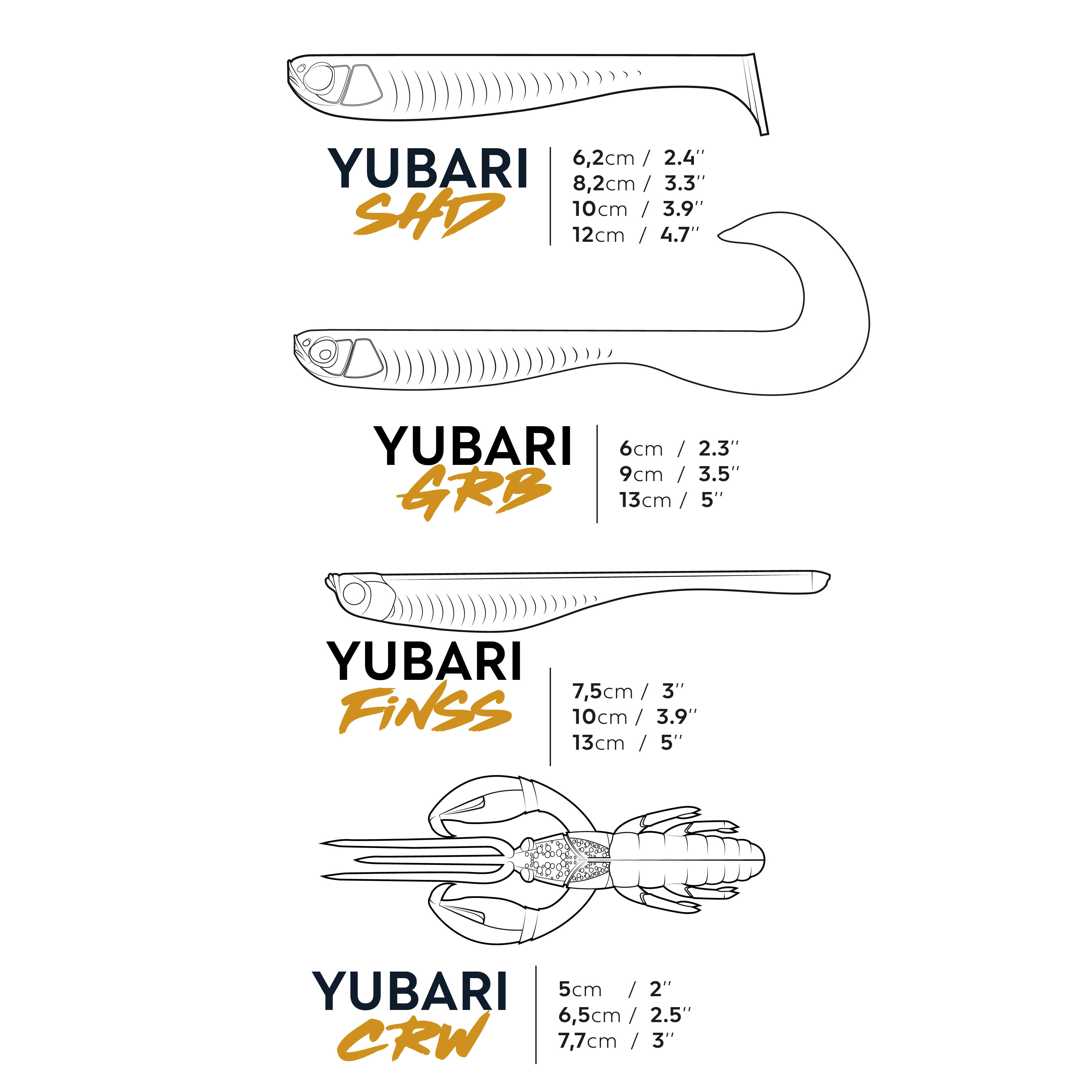 Soft Lure Shad with Attractant - WXM Yubari SHD 100 Fish - CAPERLAN