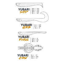 פיתיון רך בצורת GRUB עם חומר משיכה WXM YUBARI GRB 90 - לבן