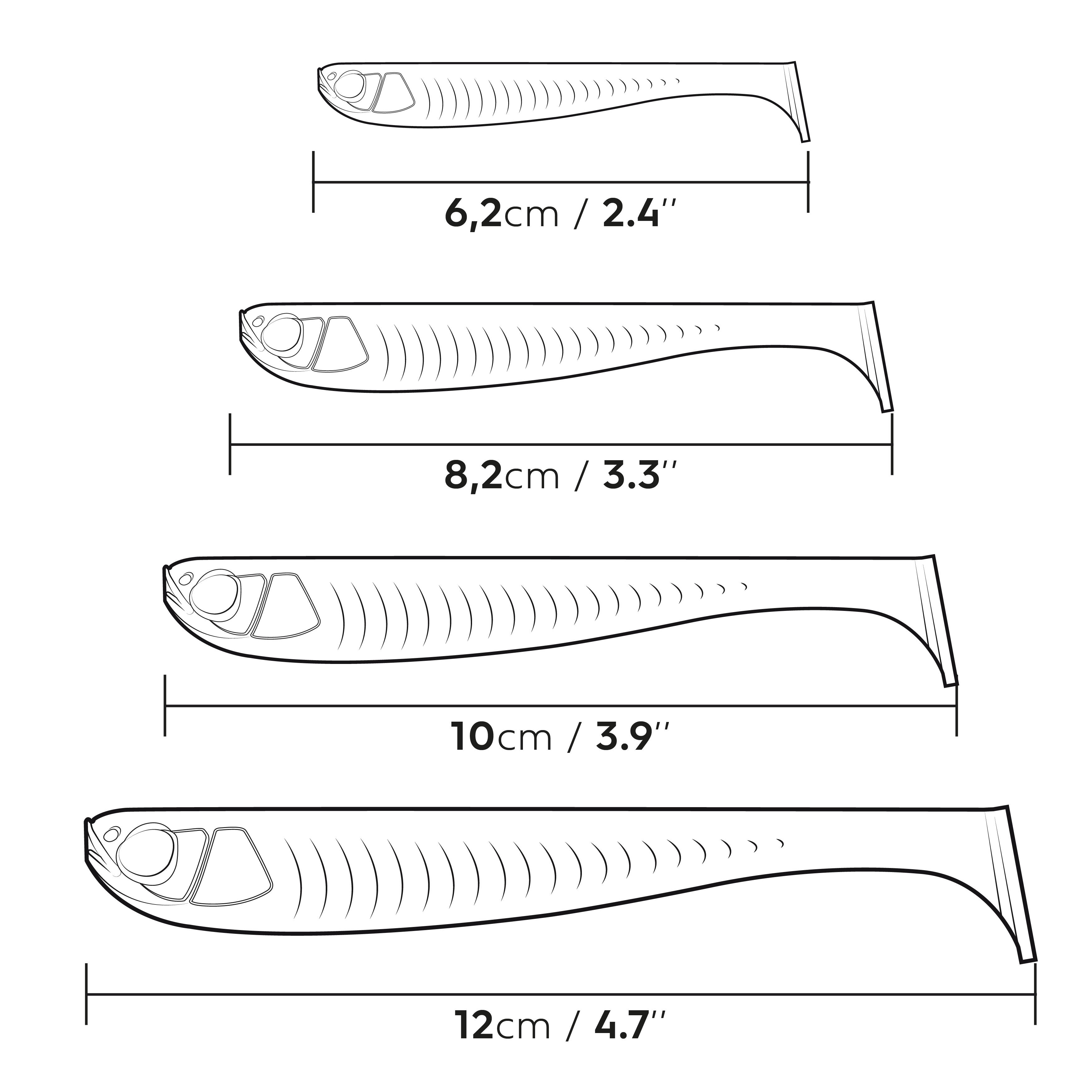 Leurre souple shad avec attractant - WXM Yubari SHD 100 vert - CAPERLAN