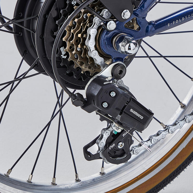 Bicicleta E Fold 500 Azul Eléctrica Plegable