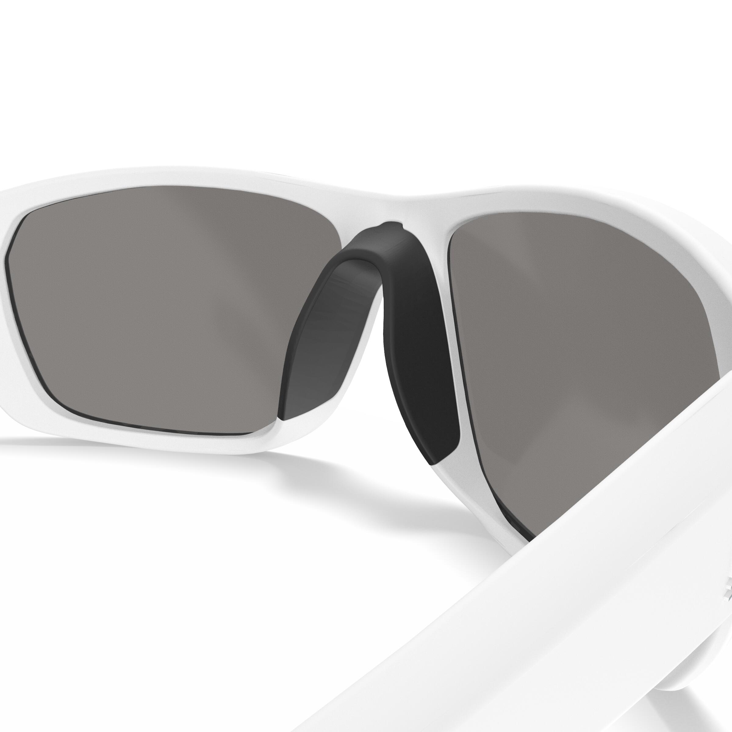 Lunettes de soleil polarisées flottantes voile adulte 500 taille S blanc bleu 9/9