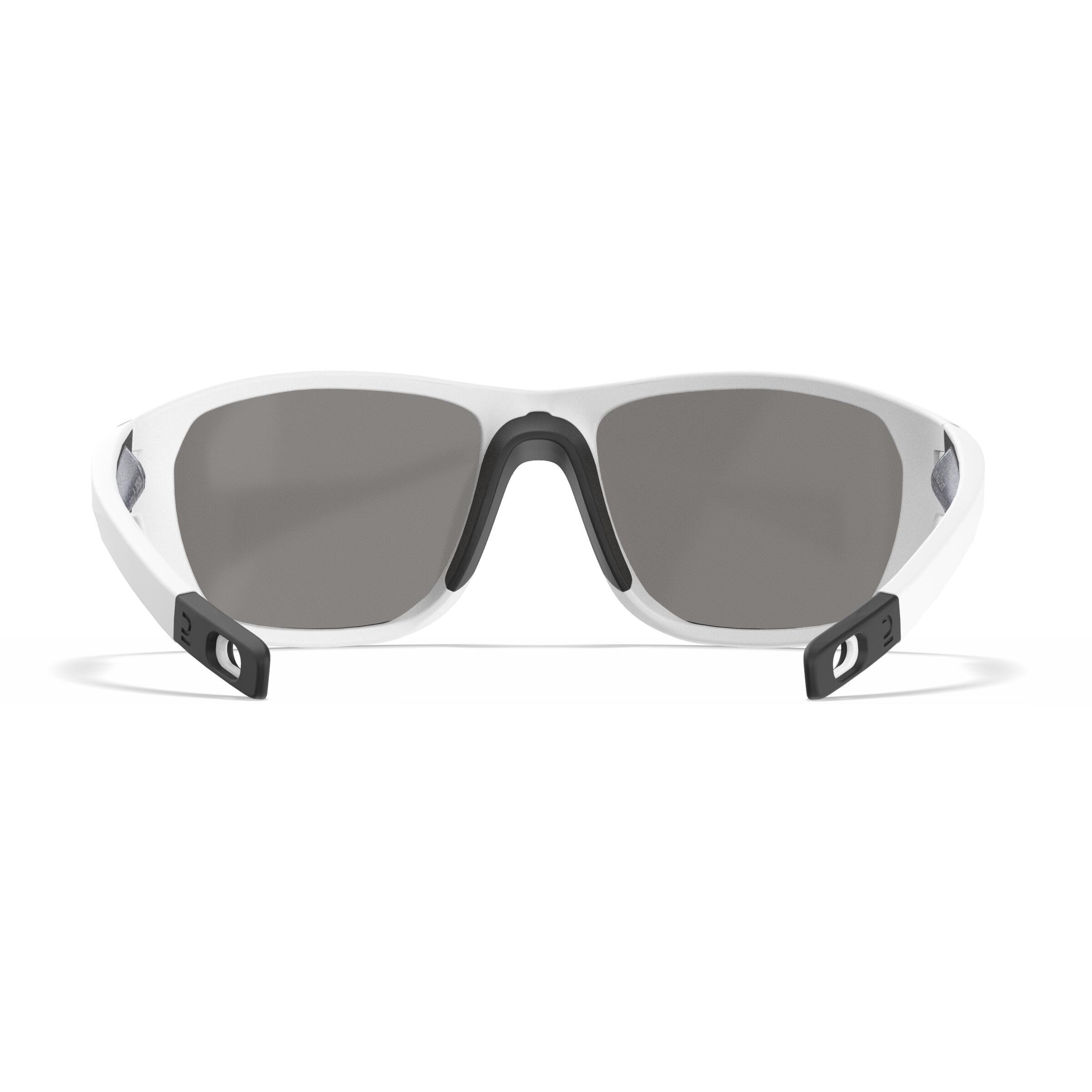 Lunettes de soleil polarisées flottantes voile adulte 500 taille S blanc bleu 6/9