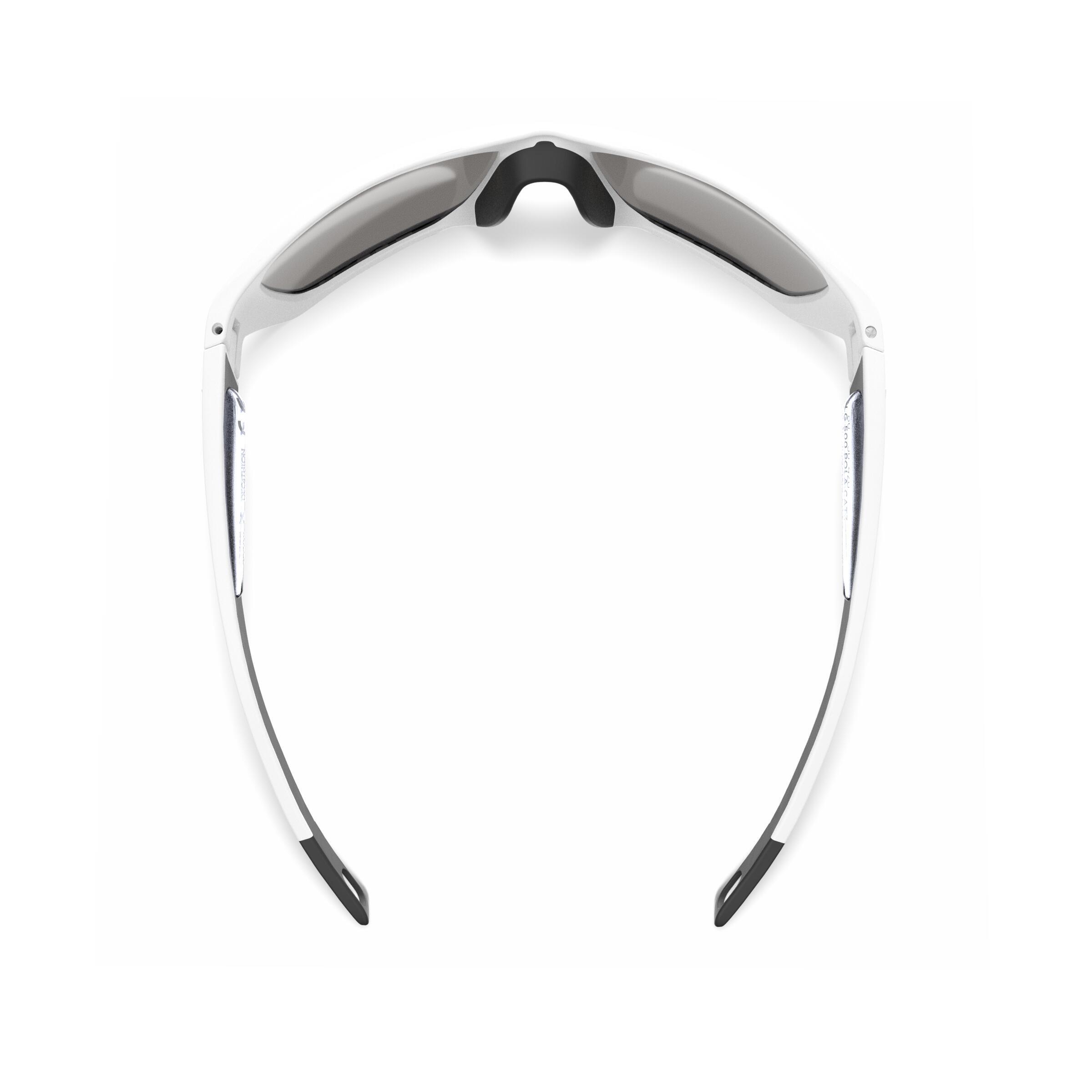 Lunettes de soleil polarisées flottantes voile adulte 500 taille S blanc bleu 4/9