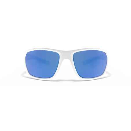 Adults' sailing floating sunglasses with polarised lenses 500 size S - white blue