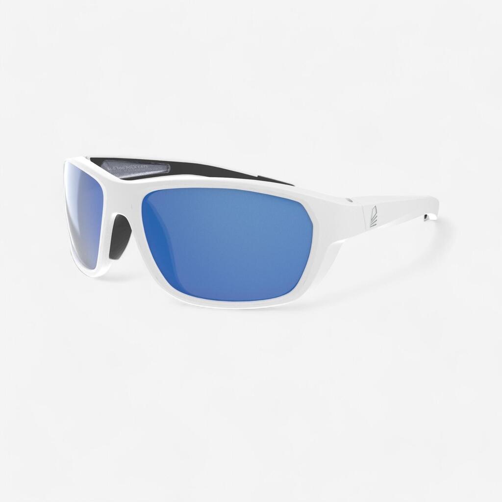 Sonnenbrille Segeln Damen/Herren S polarisierend schwimmfähig - 500 weiss/blau