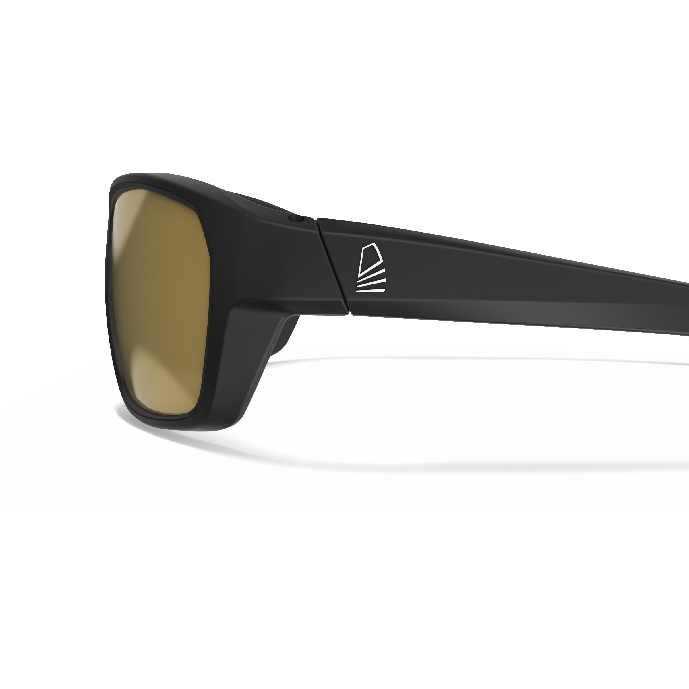 Óculos de Sol Vela 500 Adulto Flutuantes Polarizados Tamanho S Preto Dourado 7/9