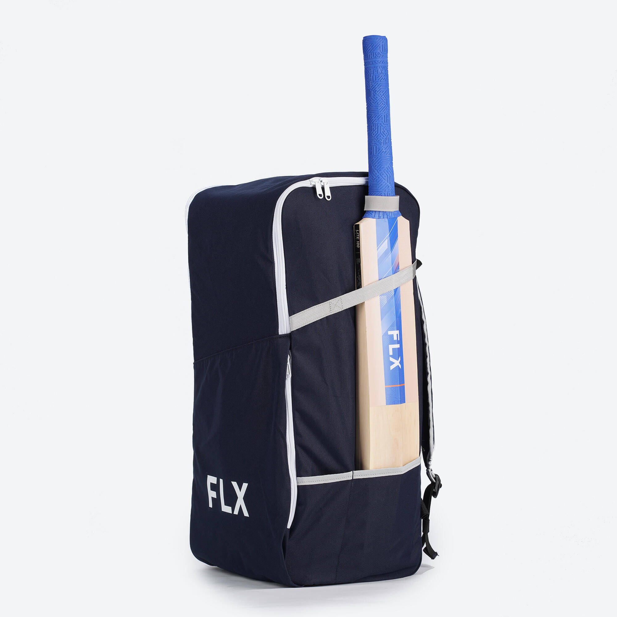 Kids' Cricket Kit Bag 50L Adjustable Strap Navy Blue -  3