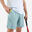 Férfi rövidnadrág teniszhez, Dry, zöld, szürke