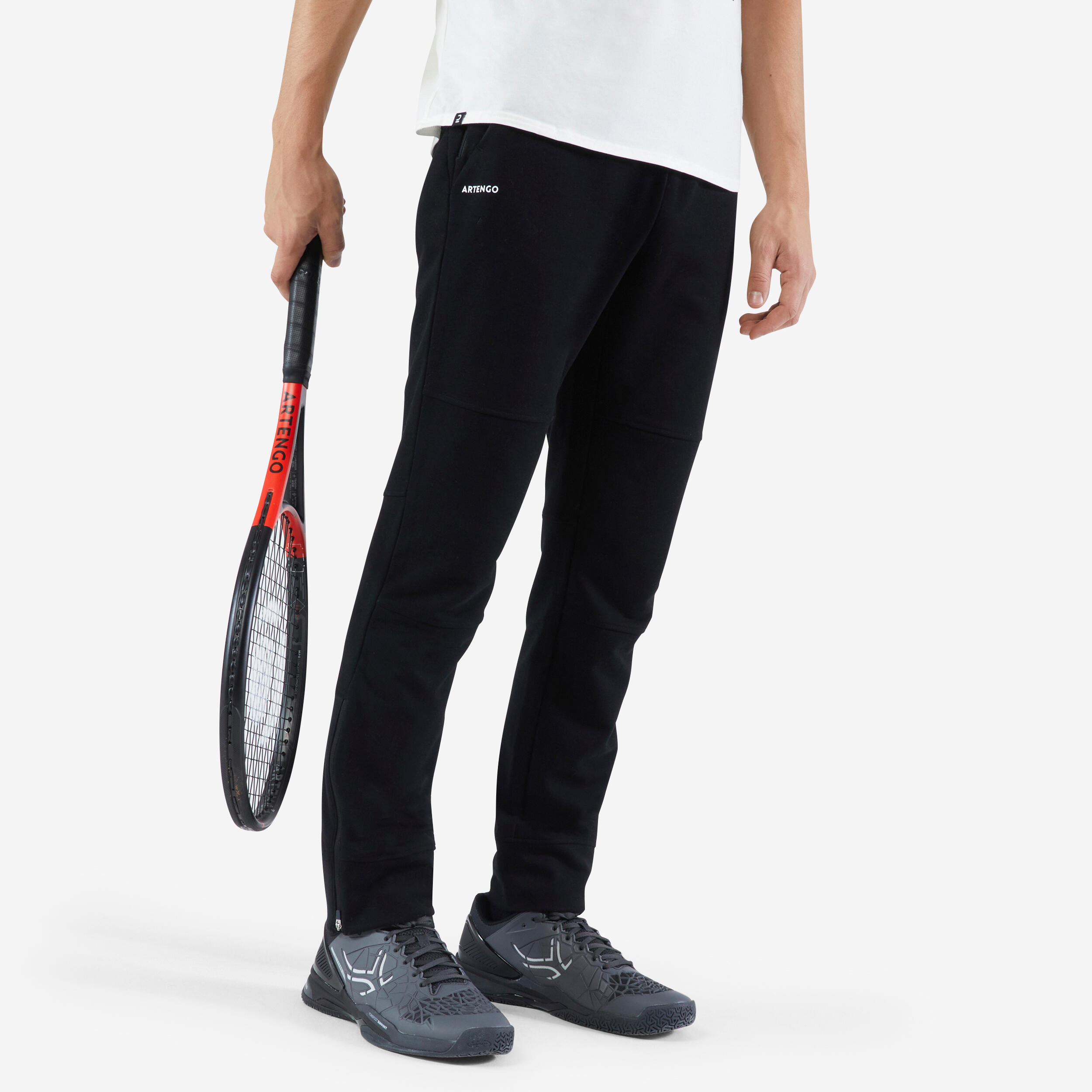 Pantalon Tenis Soft Negru Bărbați ARTENGO imagine 2022