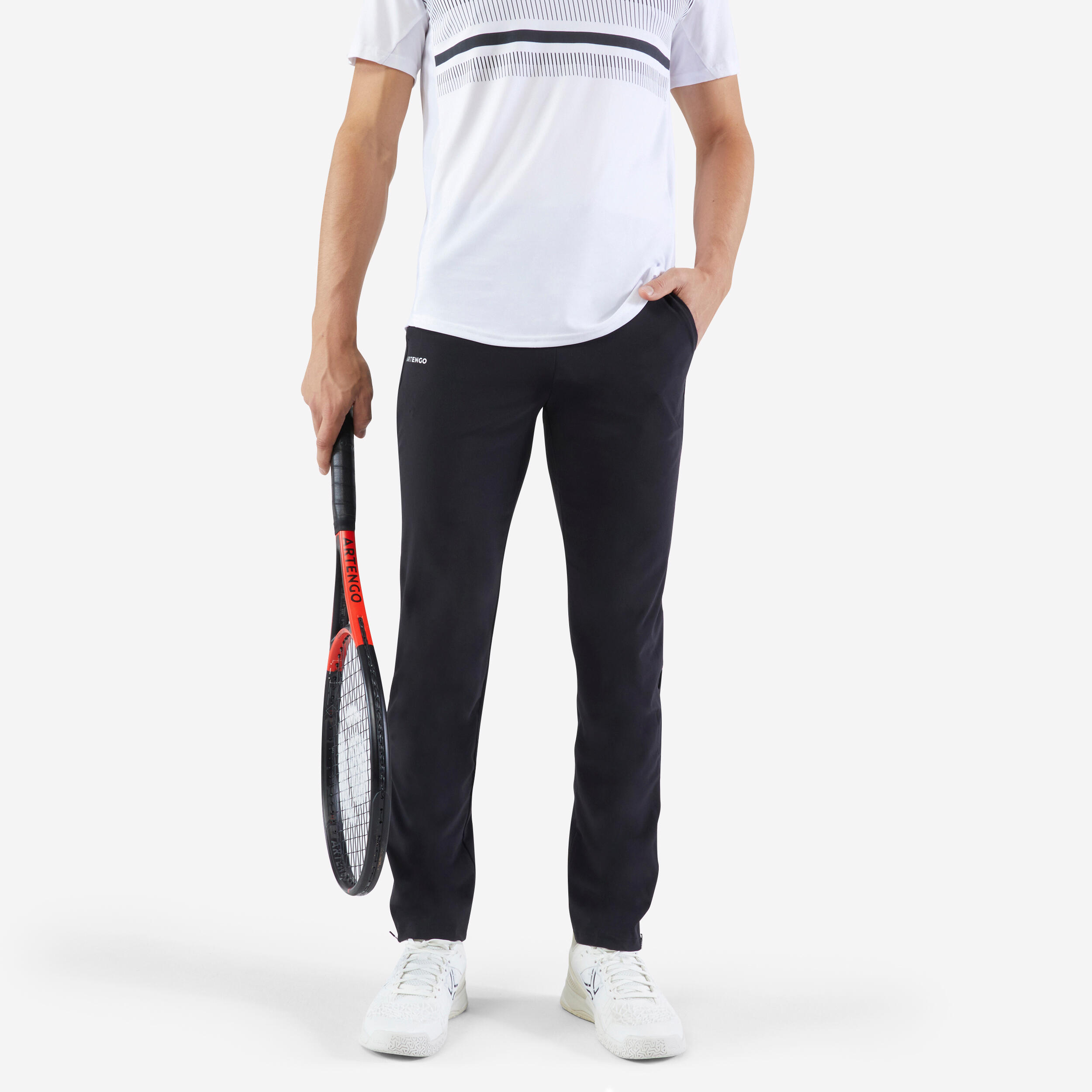 Decathlon | Pantaloni tennis uomo ESSENTIAL neri |  Artengo