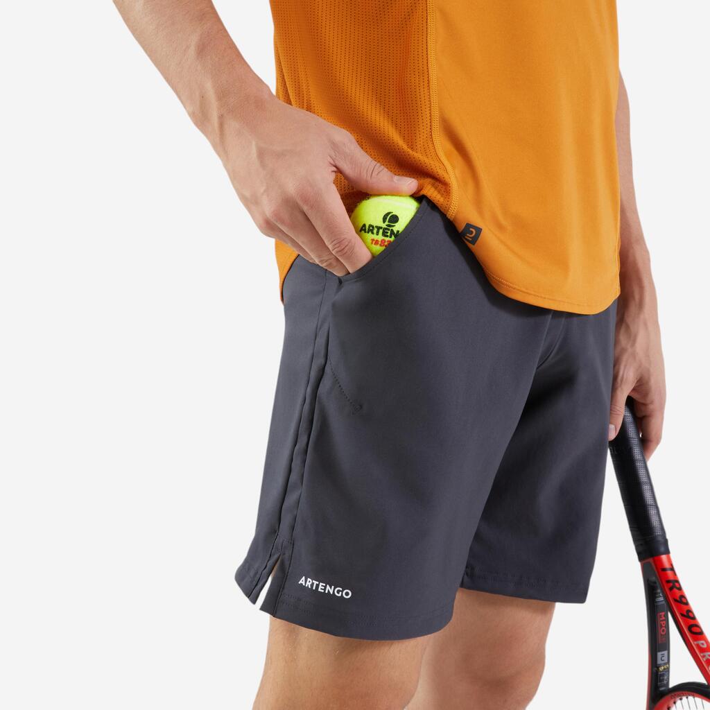 Men's Tennis Shorts Essential+ - Carbon Grey