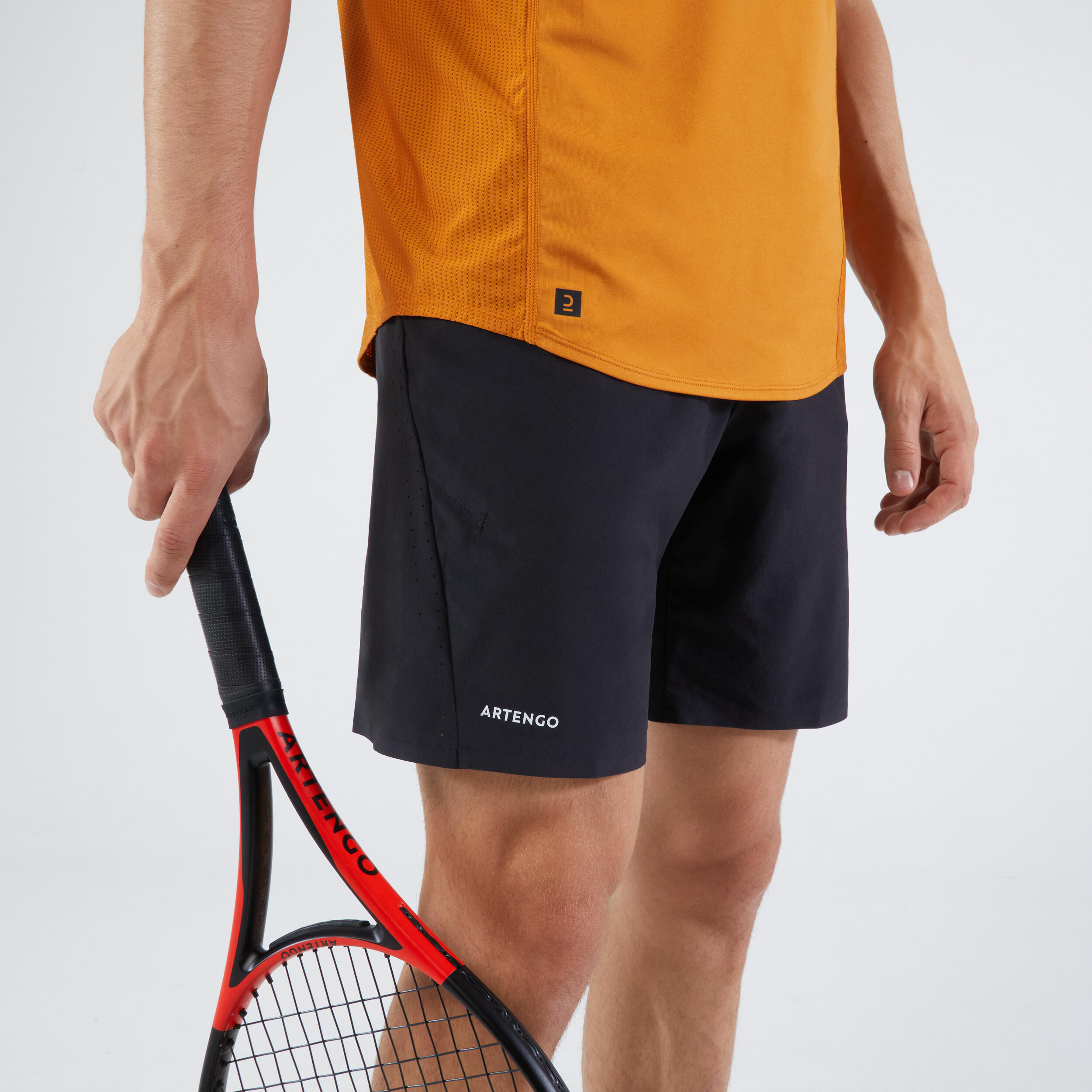 Şort Tenis Dry T500 Galben Bărbaţi