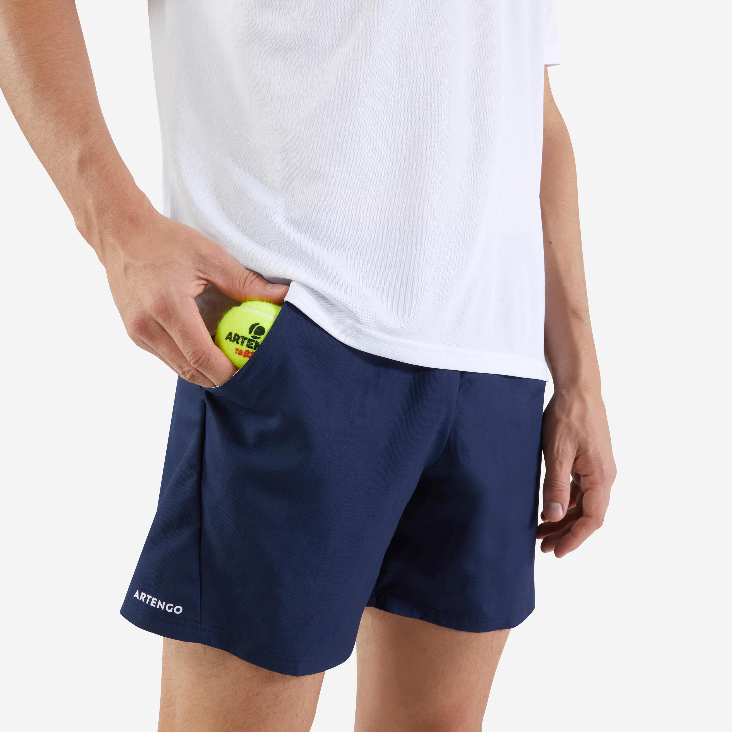 Şort Tenis TSH100 Dry Essential Bleumarin Bărbaţi ARTENGO  Imbracaminte squash