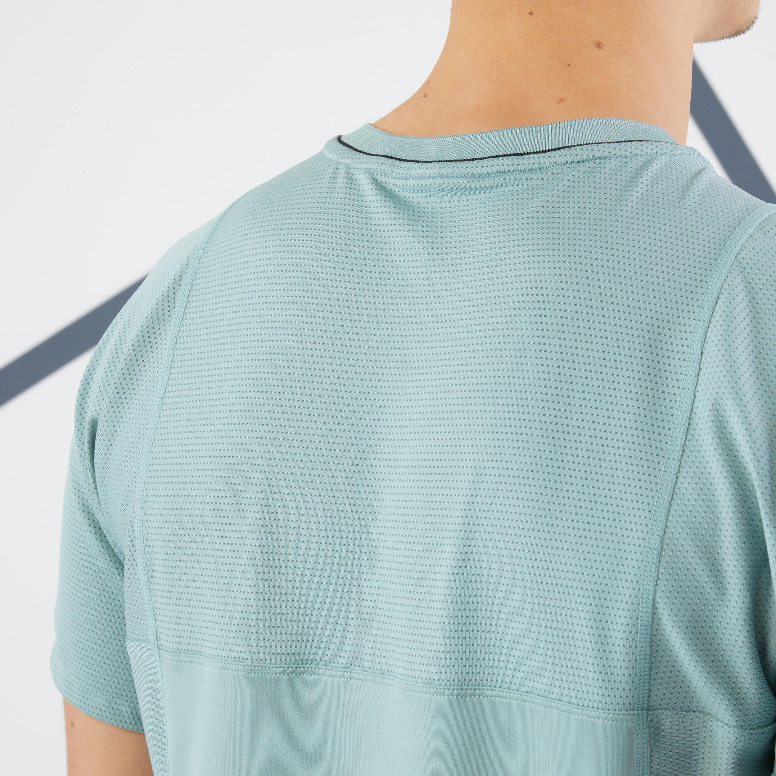 Men's Tennis Short-Sleeved T-Shirt Dry RN - Green-Grey 4/5