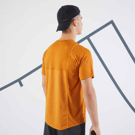 Ανδρικό κοντομάνικο t-shirt τένις Dry RN - Ώχρα/Μαύρο
