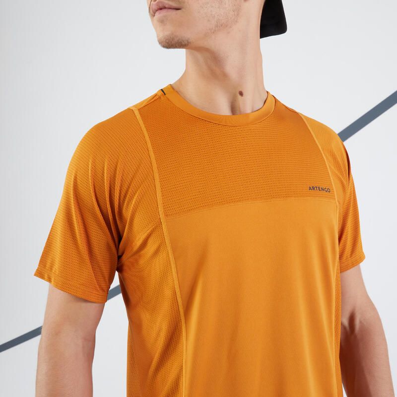 Camiseta de tenis manga corta hombre - Artengo DRY ocre Gaël Monfils