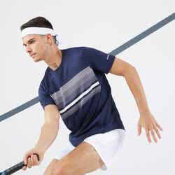 Ανδρικό κοντομάνικο t-shirt τένις Essential - Μπλε μαρέν