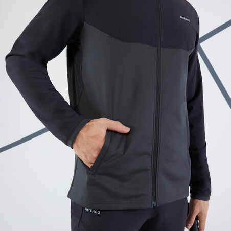 Chaqueta de tenis hombre Artengo TJA 500 negro gris