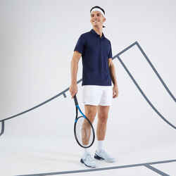Ανδρικό κοντομάνικο μπλουζάκι πόλο για τένις Essential - Μπλε μαρέν