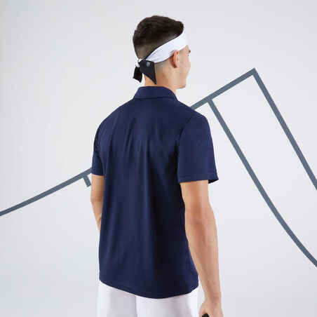 Herren Poloshirt kurzarm Tennis - Essential marineblau