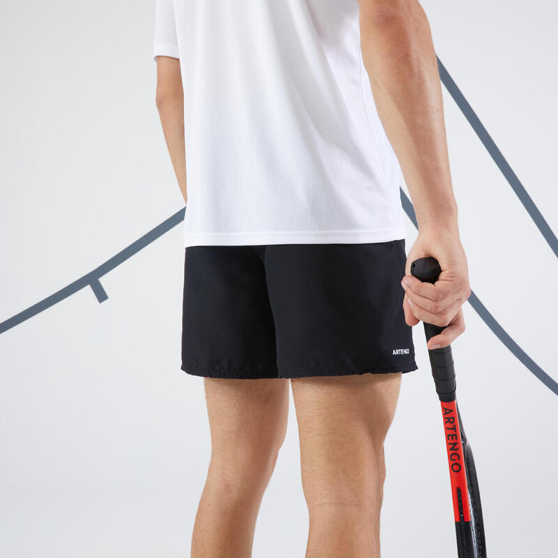 Tennisshort voor heren Essential zwart