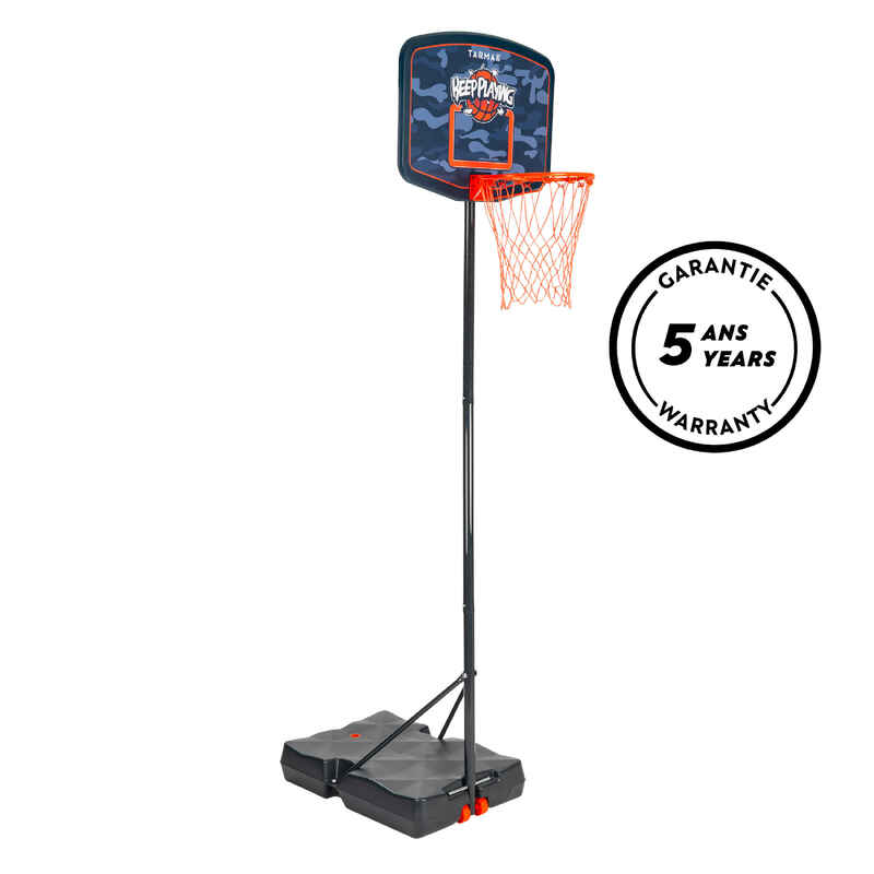 Kids' Basketball Hoop with Adjustable Stand (from 1.60 to 2.20m) B200 Easy - Blue/Orange