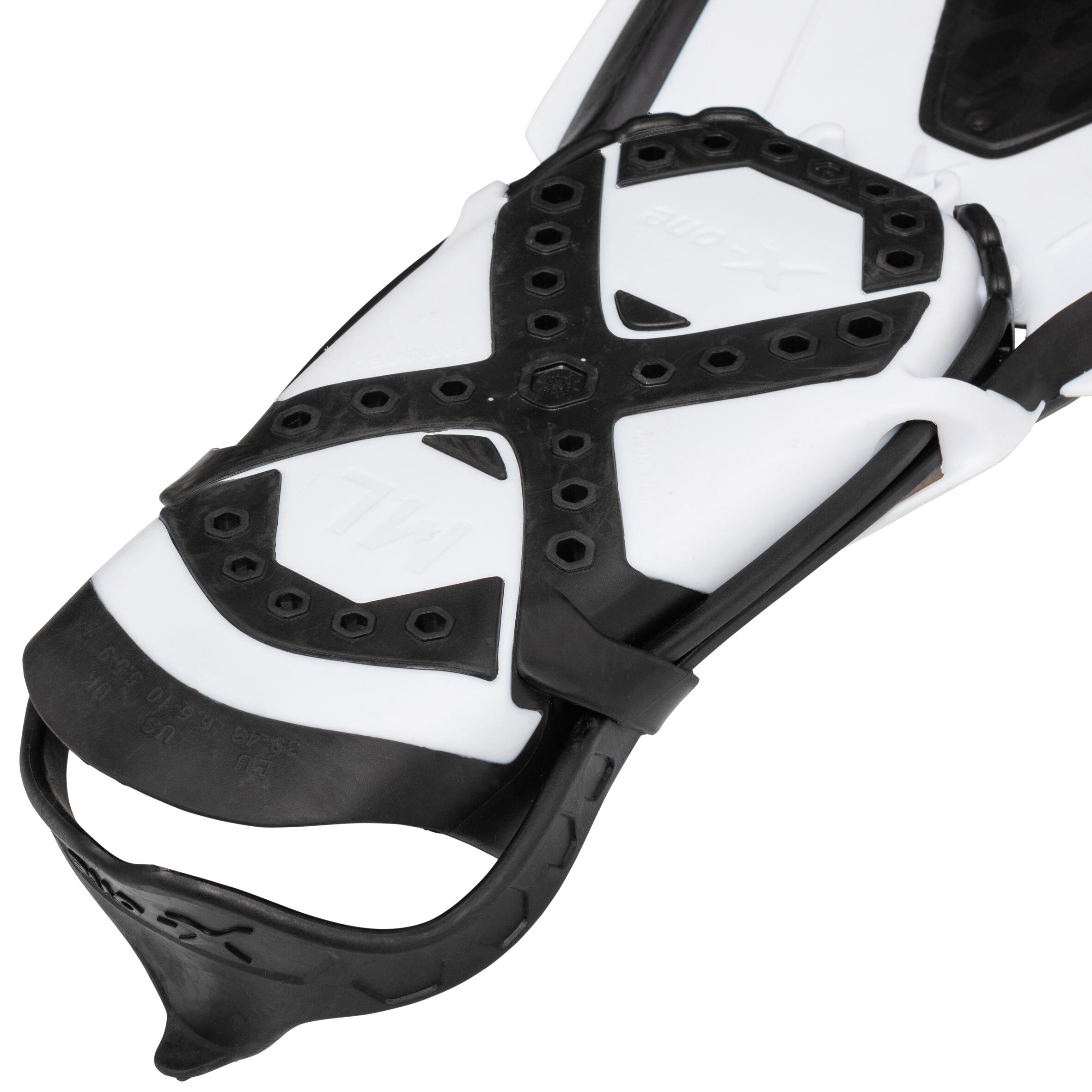 Kit snorkeling pinne maschere boccaglio TROPICAL nero-bianco 8/9