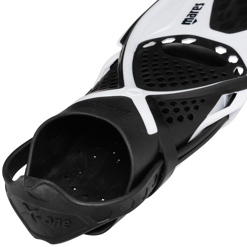 Kit snorkeling pinne maschere boccaglio TROPICAL nero-bianco