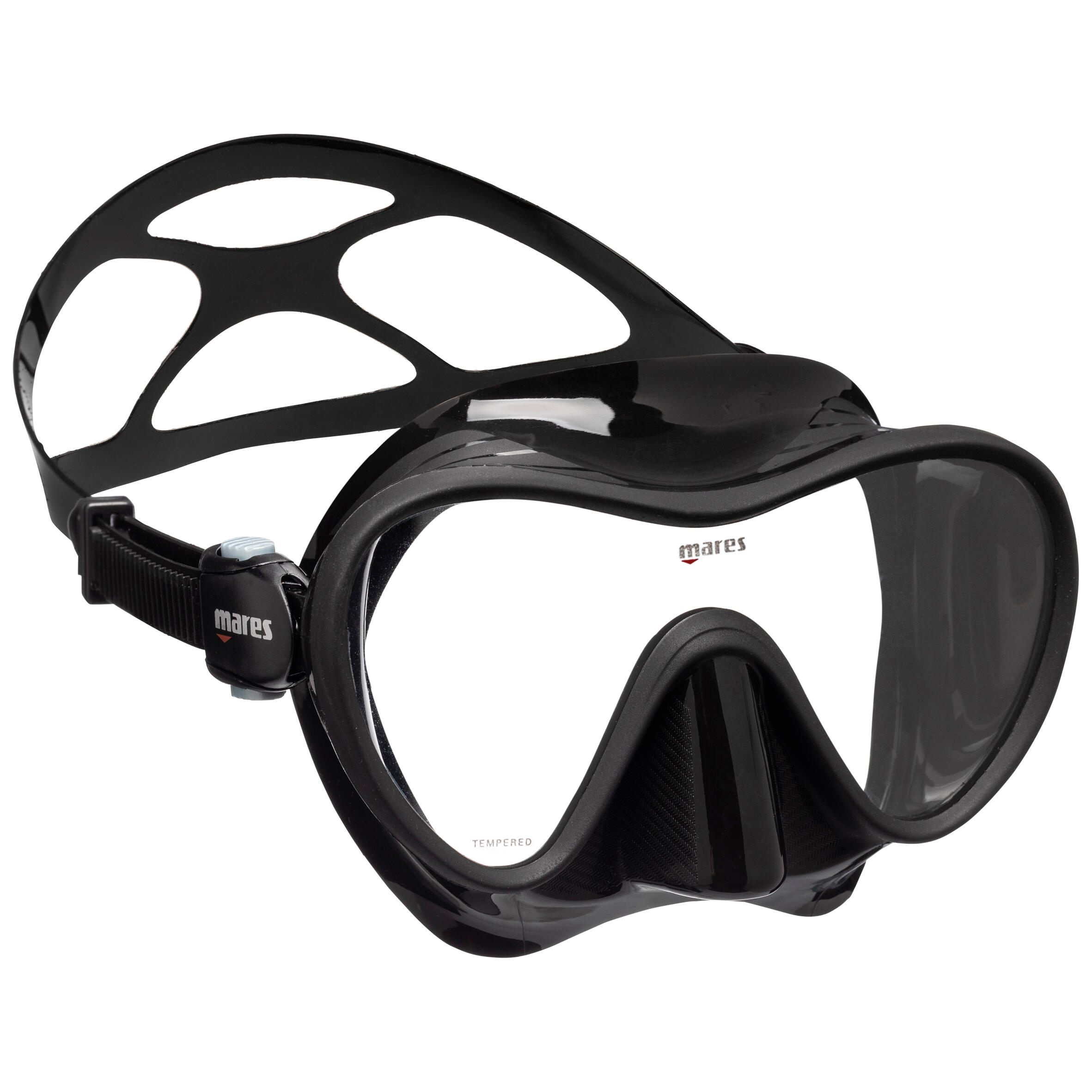 Kit snorkeling pinne maschere boccaglio TROPICAL nero-bianco 2/9