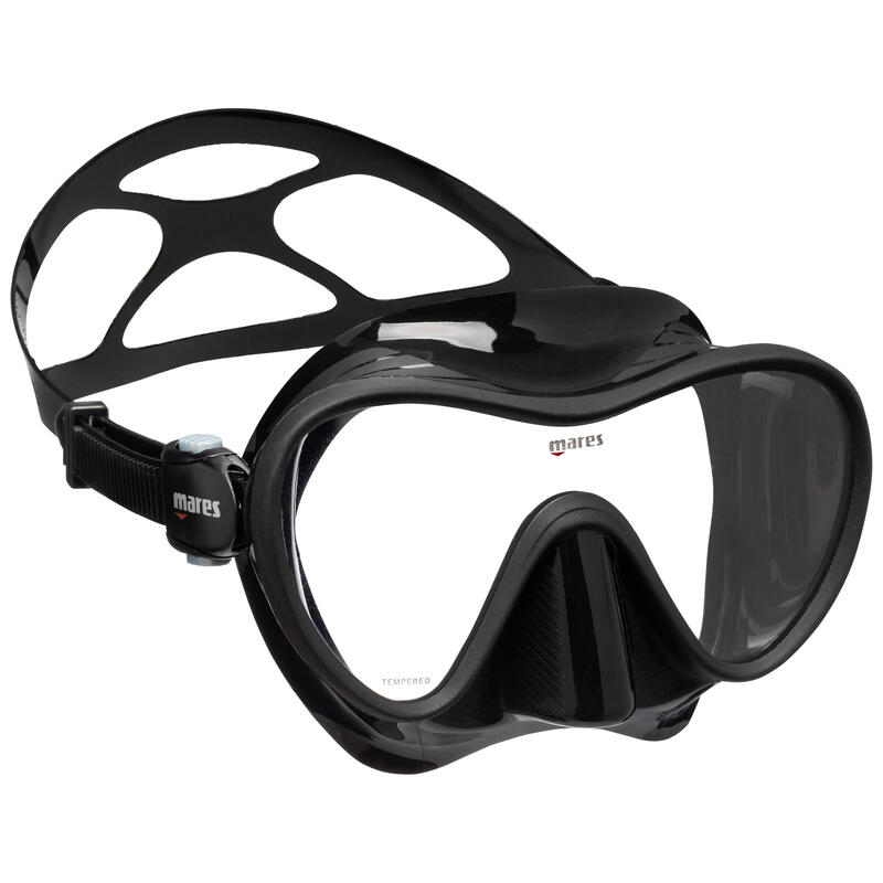 Set de snorkeling Labe de înot, mască și tub - Set Tropical Negru și Alb
