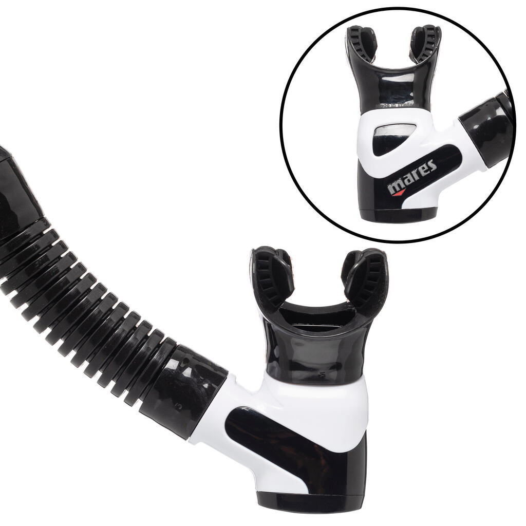 MARES Rebel Dry diving snorkel - Black and White